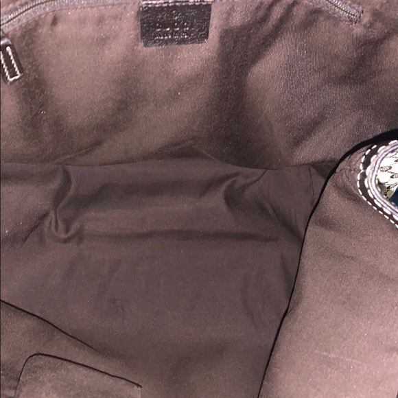 Gucci Brown and Green Monogram Tote Like New Authentic - Picture 10 of 15